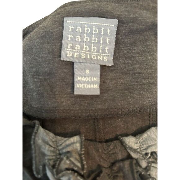 Women's Rabbit Rabbit Rabbit Designs Gray Ruffle Front Dress Size 8 - Picture 6 of 7